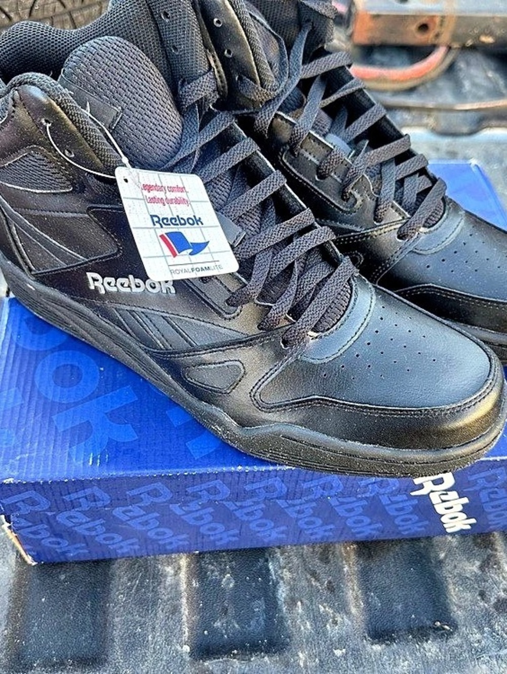 Reebok Royal BB4500 Hi Men's Black High-Top Shoes US 12 NWT